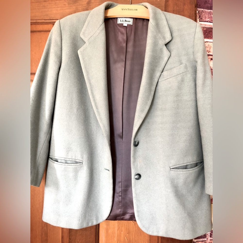 L.L. Bean Periwinkle Vintage Women’s Wool Blazer 
Made in USA
Size 12P